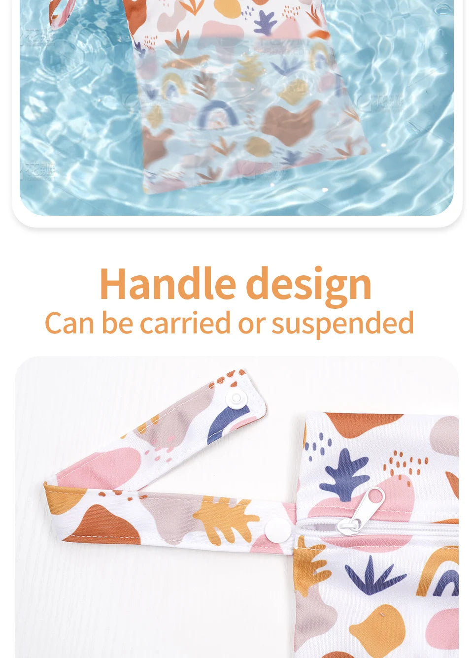 Reusable Waterproof Diaper Covers with Travel Wet Bags