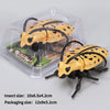 A clear plastic package containing a wind-up insect toy set featuring a yellow and black ladybug, bee, and beetle.