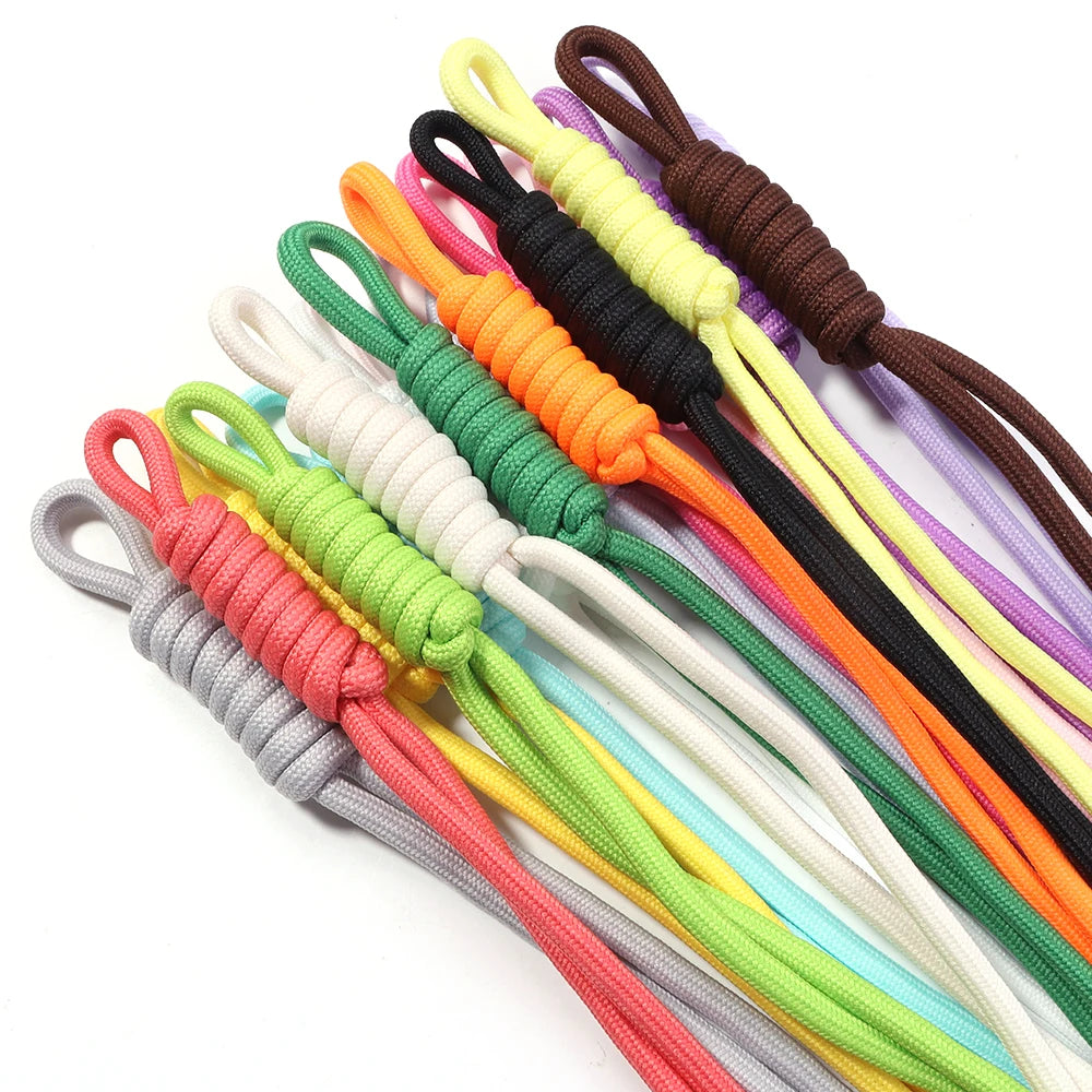 Colorful Braided Nylon Lanyard Keychains for DIY Projects