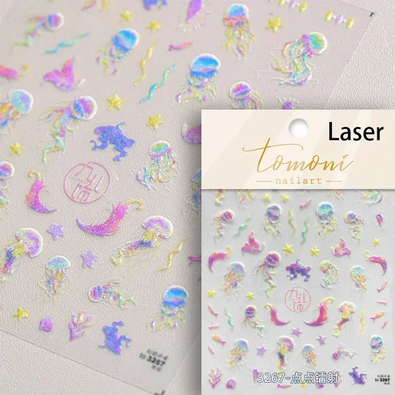Ocean-Inspired Nail Art Sticker Set