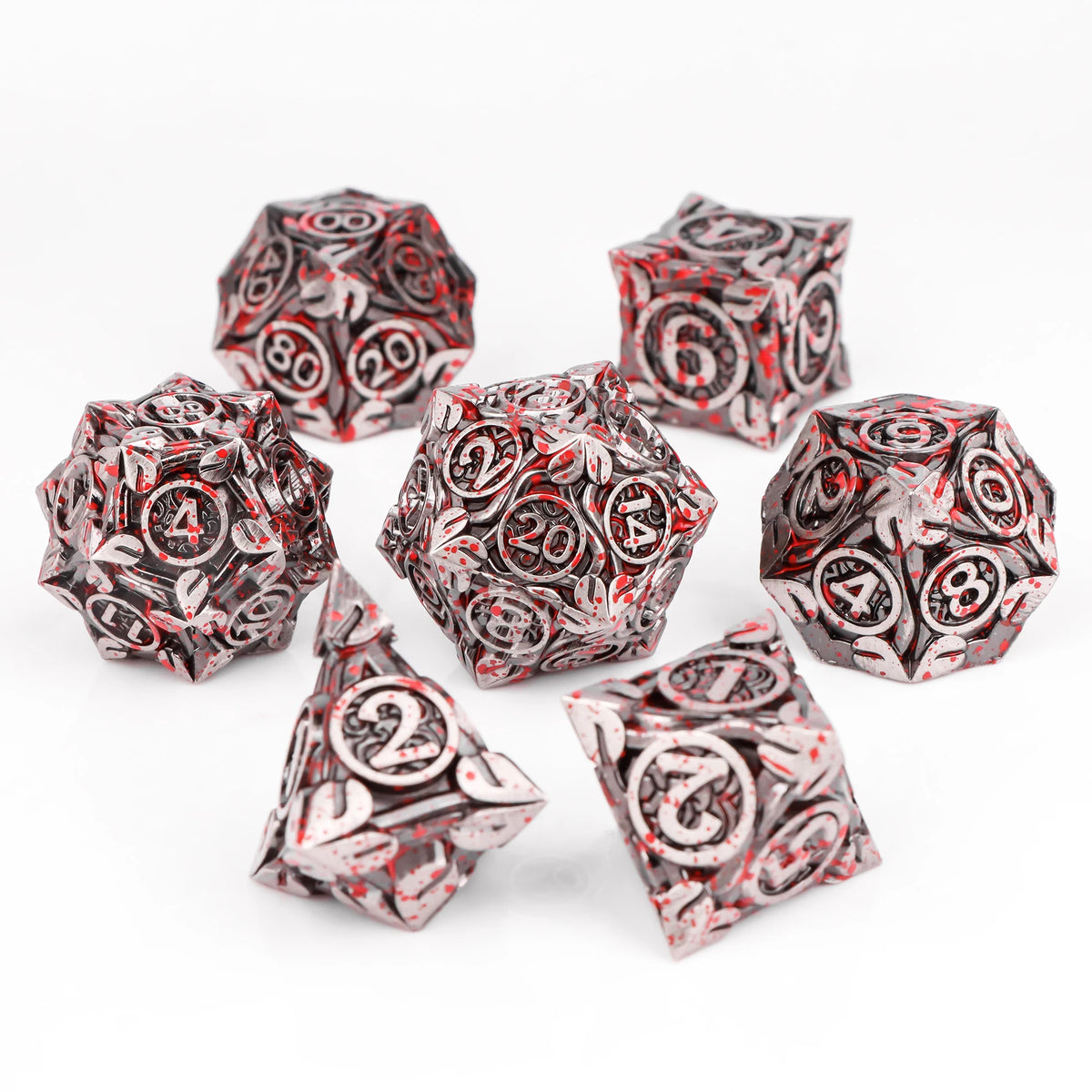 Metal Polyhedral Dice Set for Tabletop RPGs