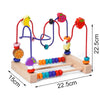 Wooden Bead Maze Roller Coaster Toy for Toddlers