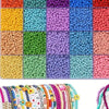 Assortment of 24 colors of 3mm glass seed beads for jewelry making and DIY crafts