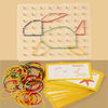 Wooden Geoboard Shape Learning Toy for Kids