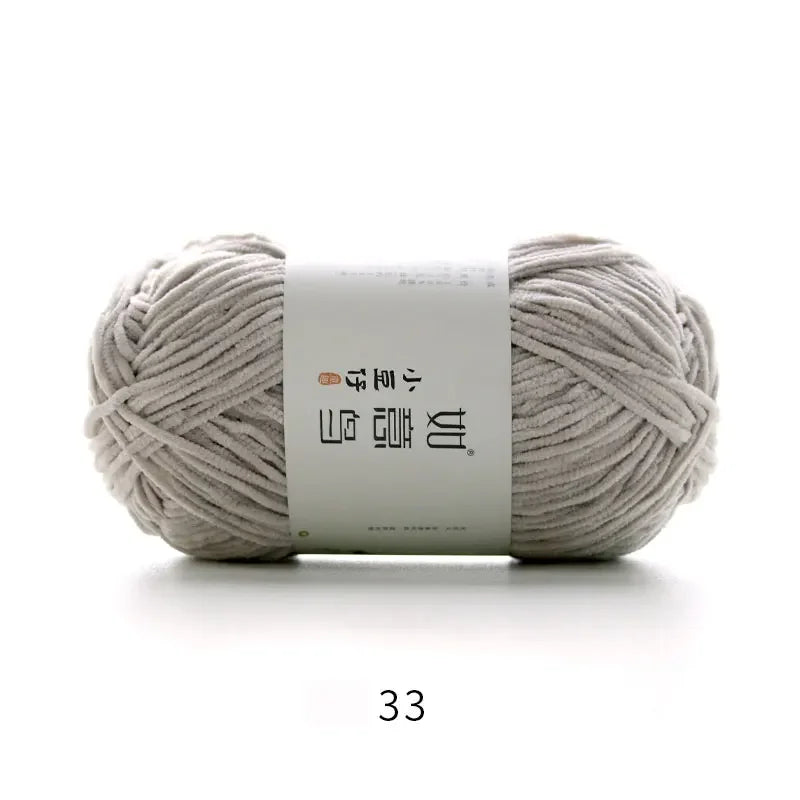 Soft Chenille Yarn for Knitting & Crochet - 50g Ball