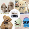 A collection of plastic safety eyes in various colors and styles for use in amigurumi and doll making