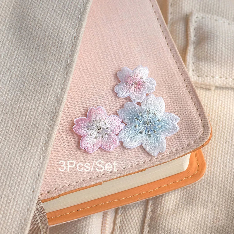 Cherry Blossom Embroidered Patches for DIY Decoration