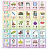 A set of CVC word building cards featuring various words like cat, cab, lab, tab, wag, pen, den, hen, men, fed, pig, win, dig