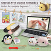 Beginner Crochet Kit – 4 Adorable Animal Projects (Whale, Chick, Penguin, Bee)