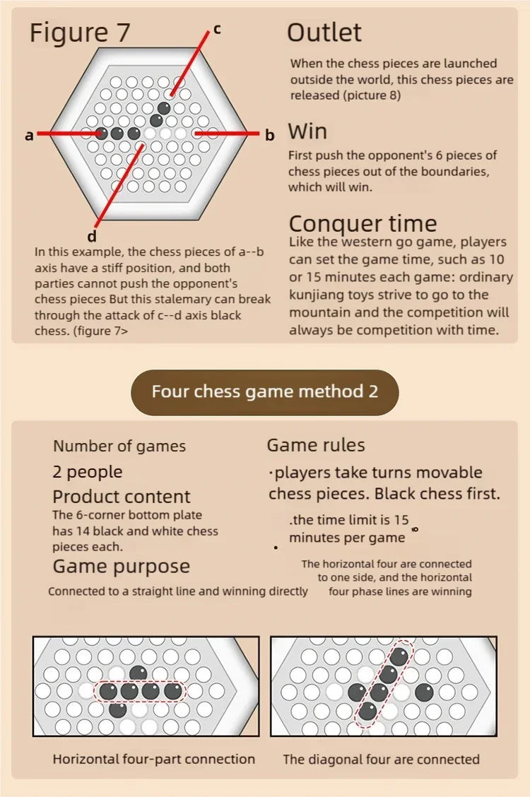 Push Chess Strategy Board Game for Family Fun