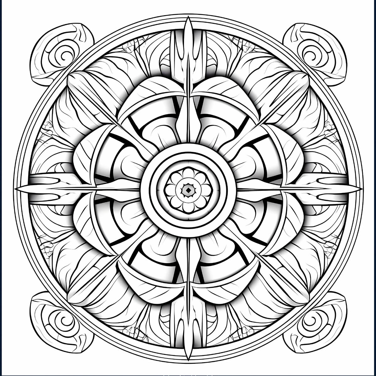 Intricate Mandala Coloring Book for Adult Stress Relief