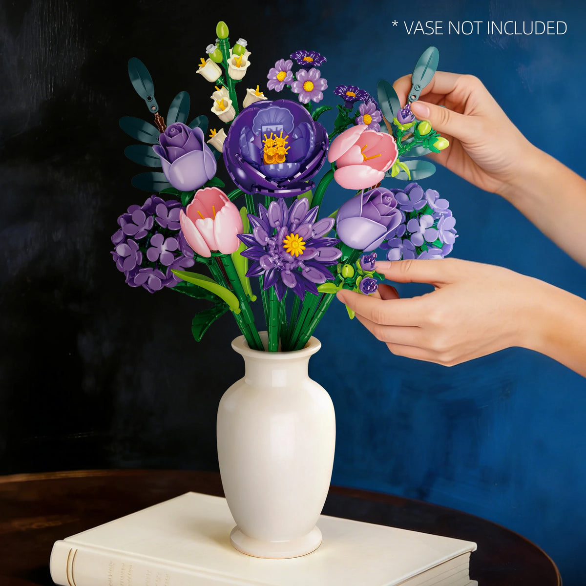 3D Eternal Flower Bouquet Building Block Set