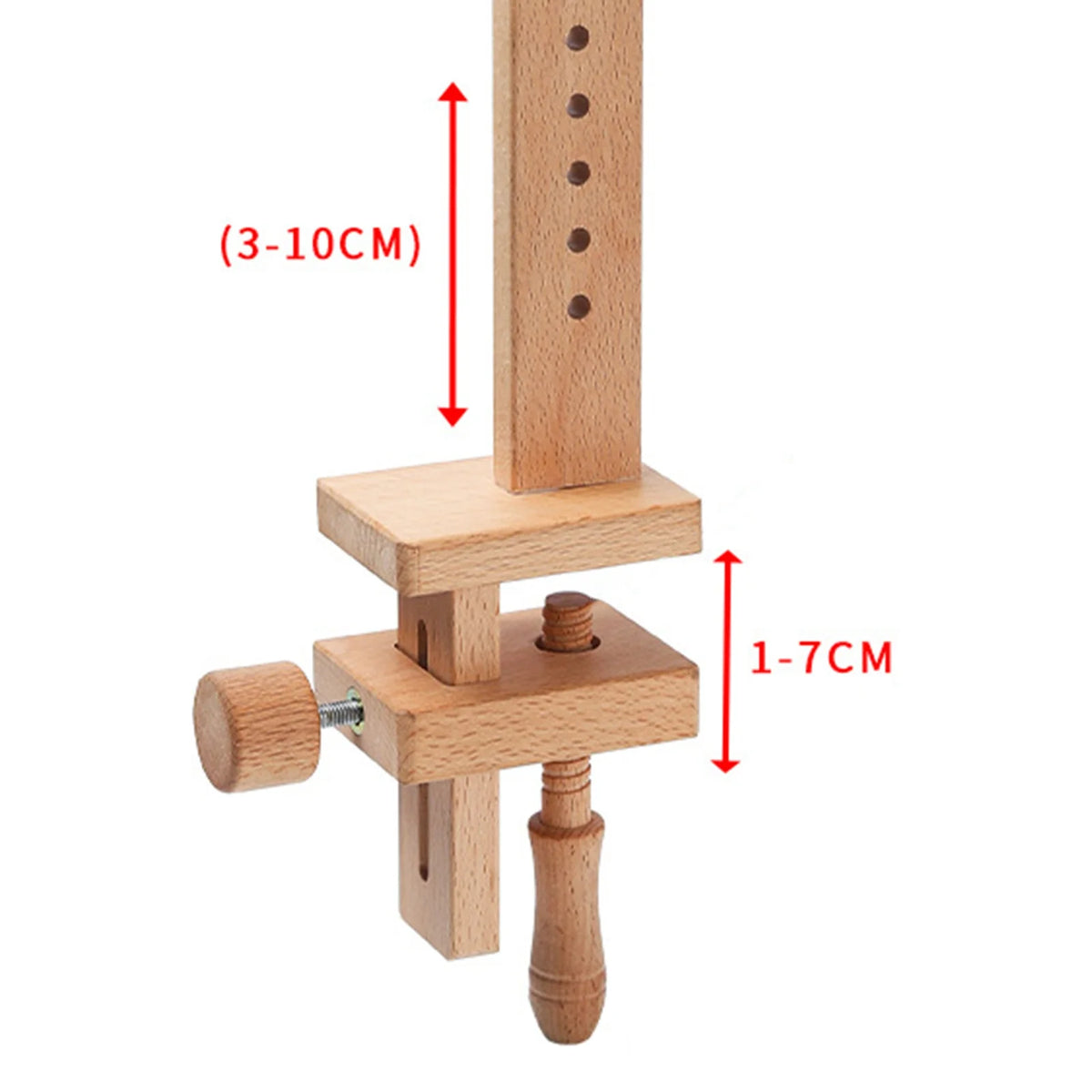 Adjustable Wooden Embroidery Stand with 360° Rotation