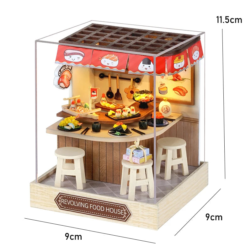 DIY Wooden Book Nook Kit — Miniature Dollhouse 3D Puzzle Bookend