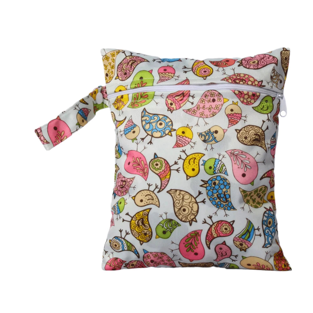 Waterproof Wet Bag with Zipper — Cute Storage for Diapers, Swimwear & More