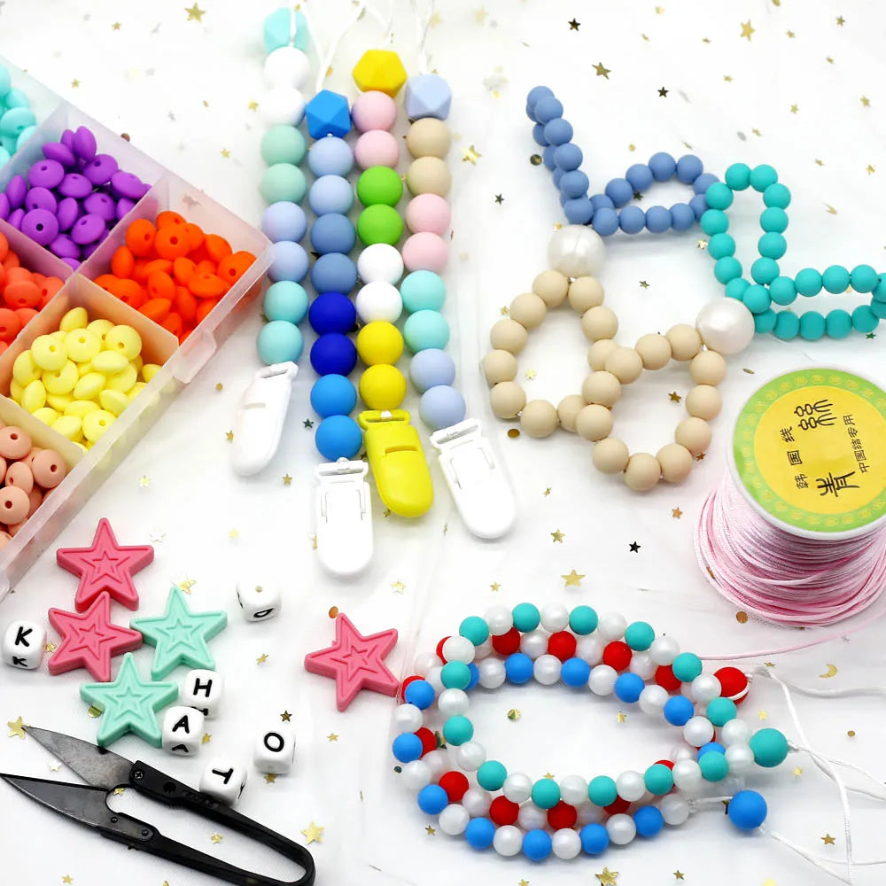 Silicone Teether Beads for DIY Baby Necklaces