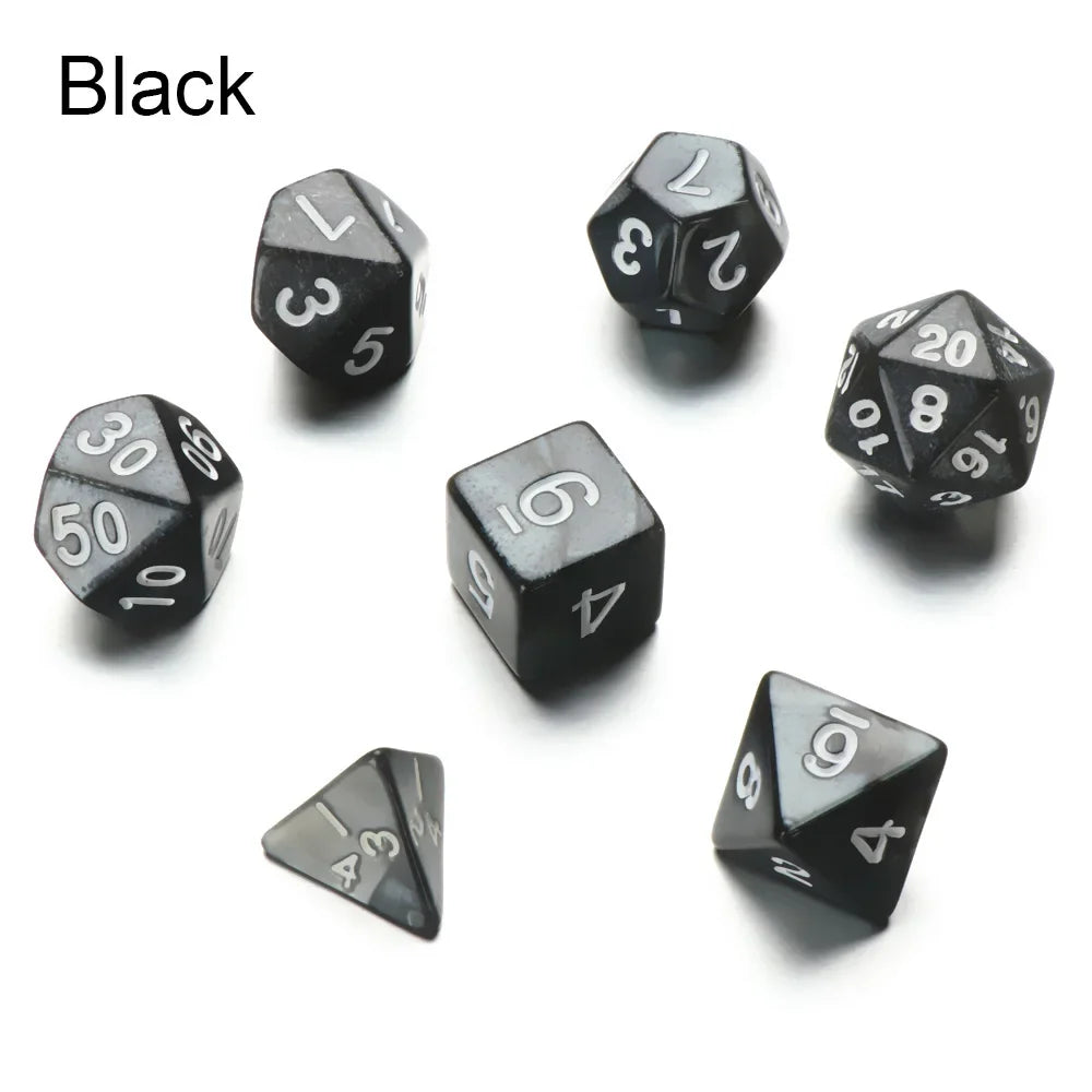 7-Piece Polyhedral Dice Set for Tabletop RPGs and Board Games