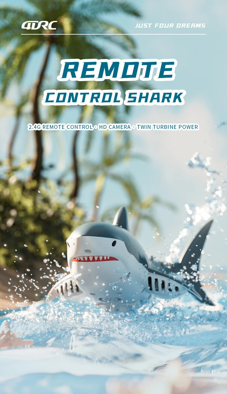 Realistic Remote Control Shark Toy with Rechargeable Battery
