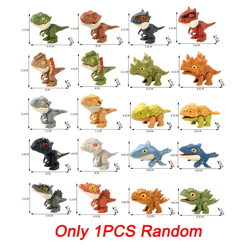 Finger-Biting Dinosaur Toy with Movable Joints