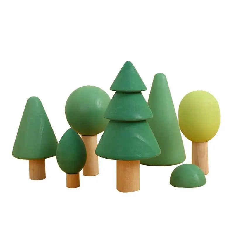 Wooden Rainbow Stacking Blocks for Toddlers & Kids