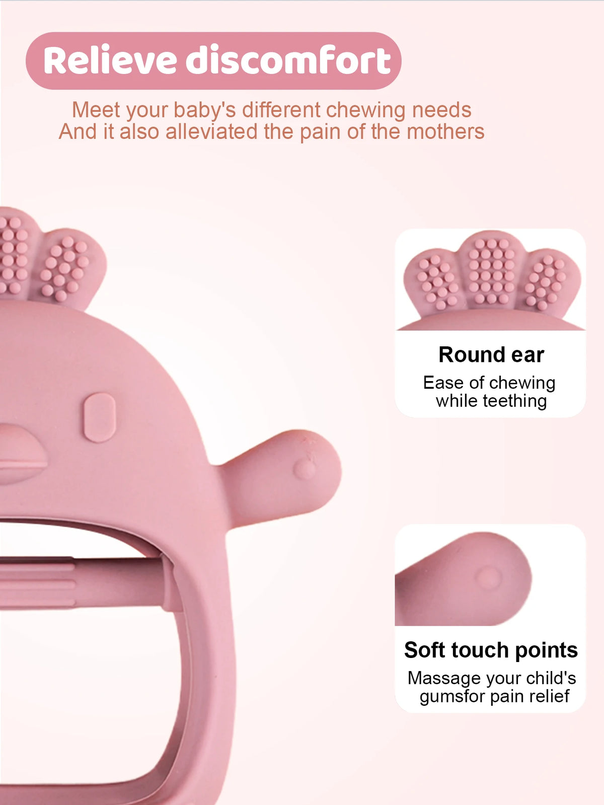 Chick-Shaped Silicone Teether Gloves for Babies