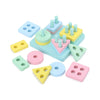 Wooden Shape Sorter & Stacking Toy for Toddlers