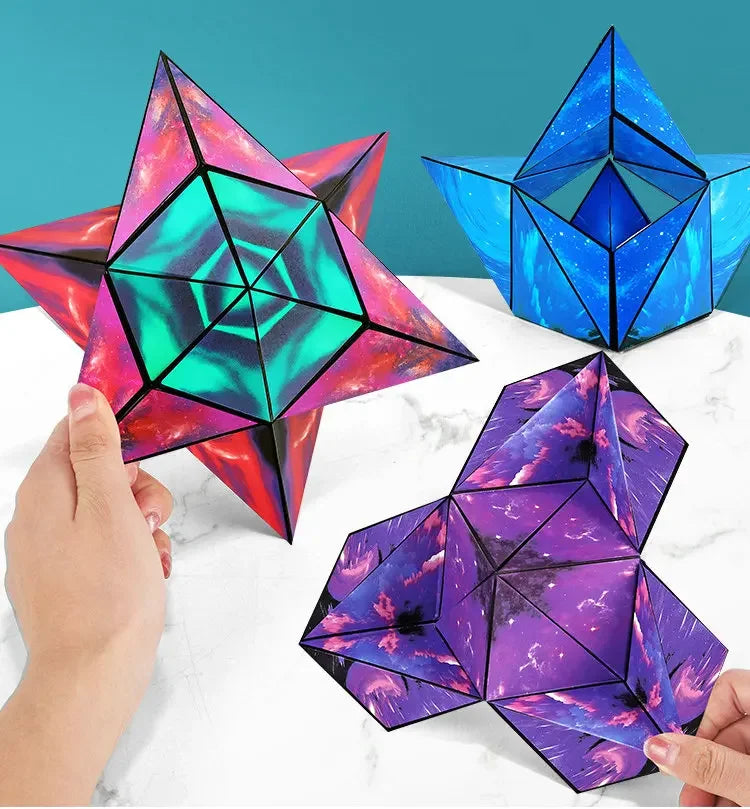 Magnetic Fidget Cube - Transformable 3D Puzzle Stress Reliever