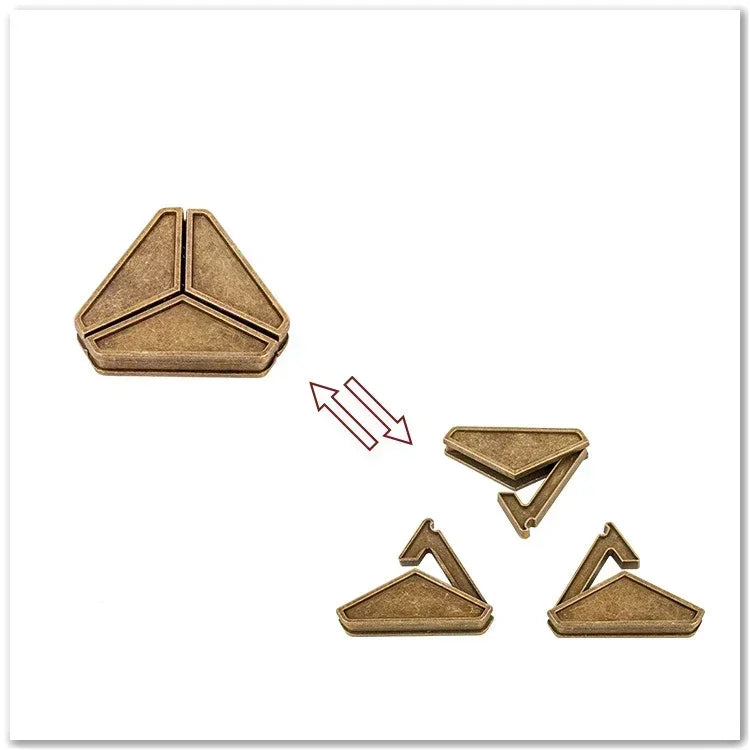 Classic IQ Metal Brain Teaser Puzzle Set