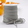 Roll of gray velvet faux suede braided ribbon for crafting and gift wrapping