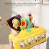 Sensory Tissue Box Toy with Crinkle Paper and Silky Scarves