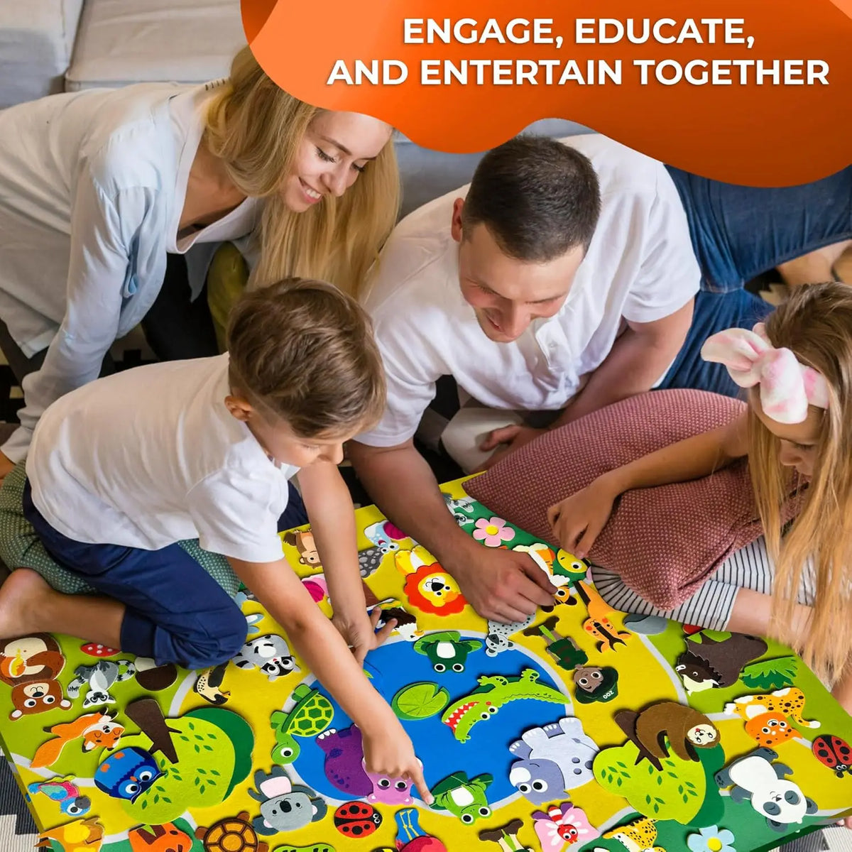 Zoo Animals Felt Board Storytelling Set for Kids