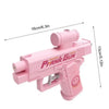 Pink plank gun water gun for kids with a 16cm length.