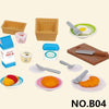 Forest Animal Miniature Dollhouse Furniture Set – 1/12 Scale Bedroom, Kitchen & Bathroom Decor