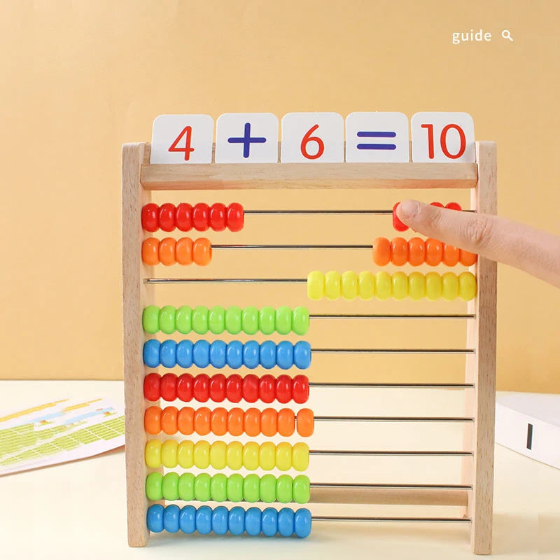 Wooden Rainbow Abacus for Early Math Learning