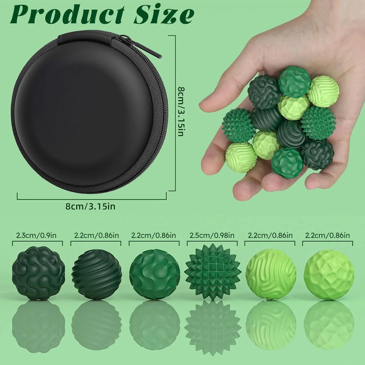Magnetic Sensory Fidget Balls with Silicone Shell