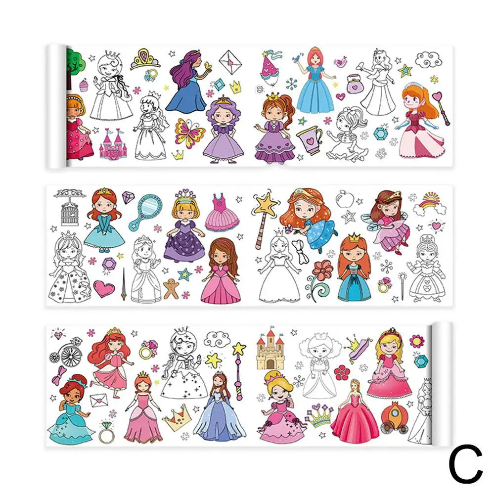 Kids' Creative Drawing Scroll with Fun Themes