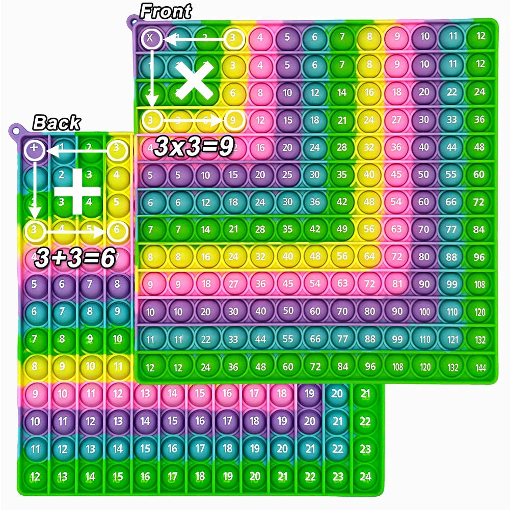 Push-Pop Multiplication & Addition Math Game for Kids