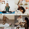 A collage showing yoga poses, sound therapy instruments, and meditation practices recommended by yoga masters.
