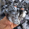 Natural Terahertz Raw Stone | Large Irregular Quartz Crystal | Metallic Luster Mineral for Home Décor