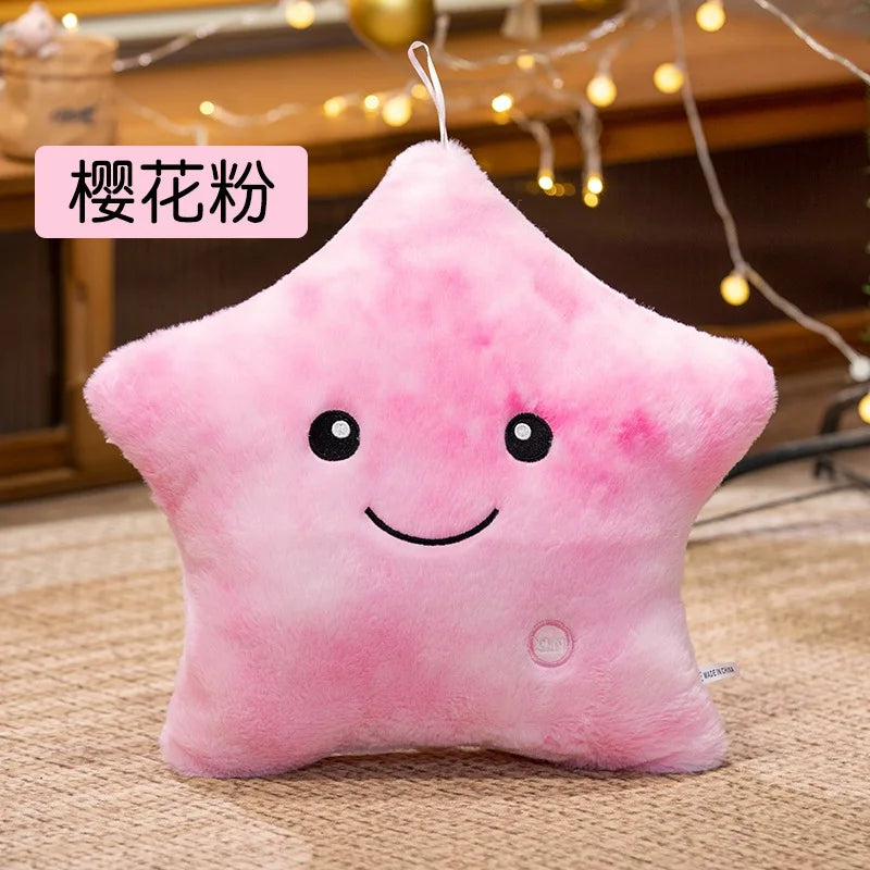 Glowing Star Pillow with Soft LED Light
