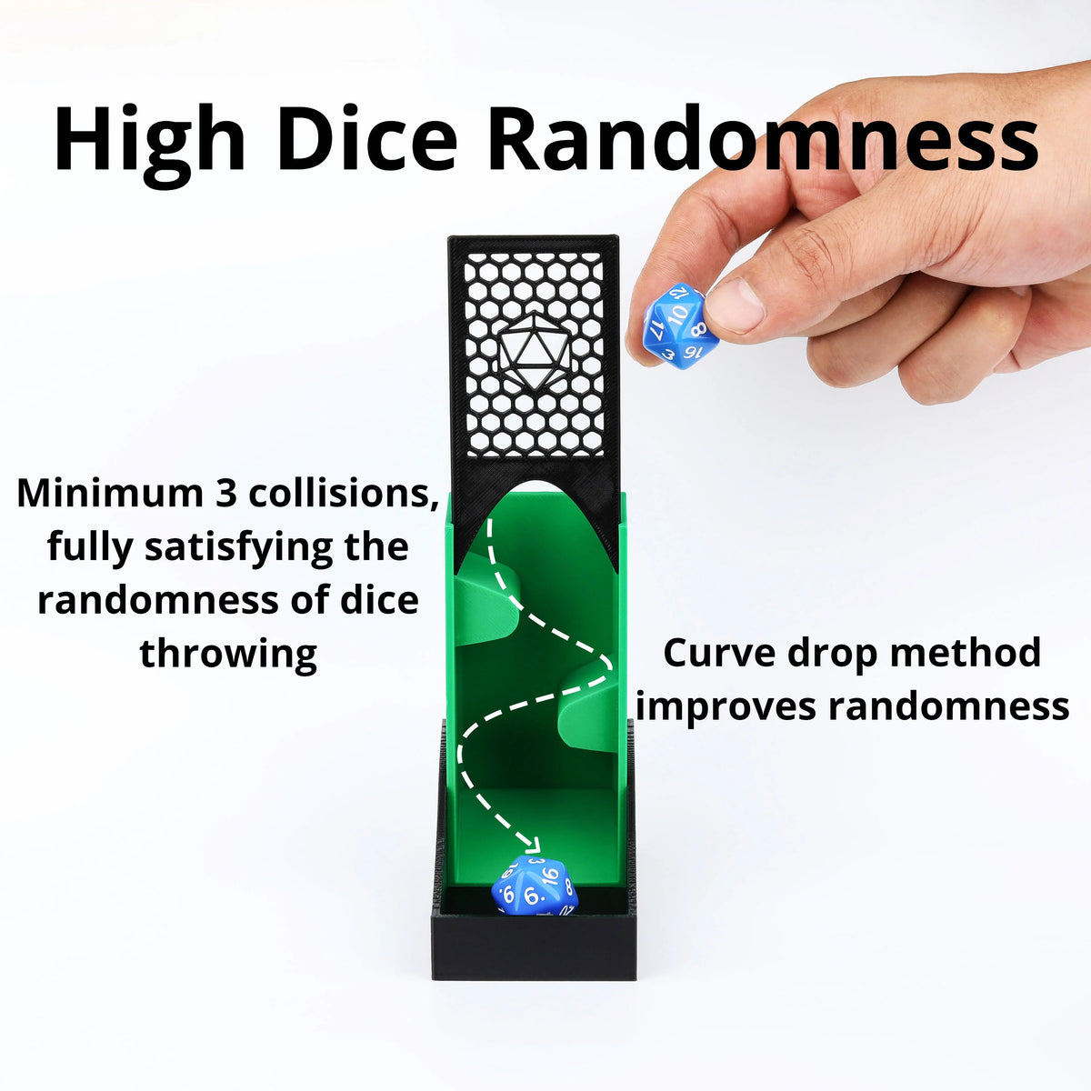Portable Dice Tower for Tabletop RPG Games