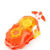 Orange and white burst-style spinning top launcher for kids