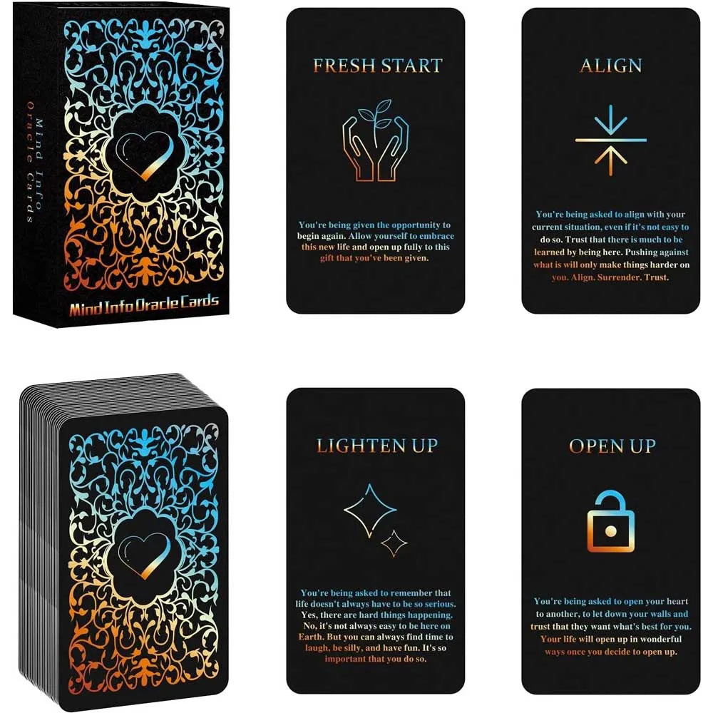 Mind Info Oracle Card Deck – 48 Spiritual Guidance Cards for Clarity and Intuition