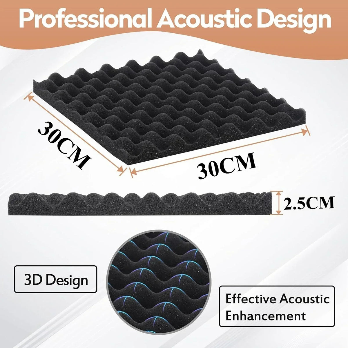 Self-Adhesive Acoustic Foam Panels for Soundproofing and Noise Reduction