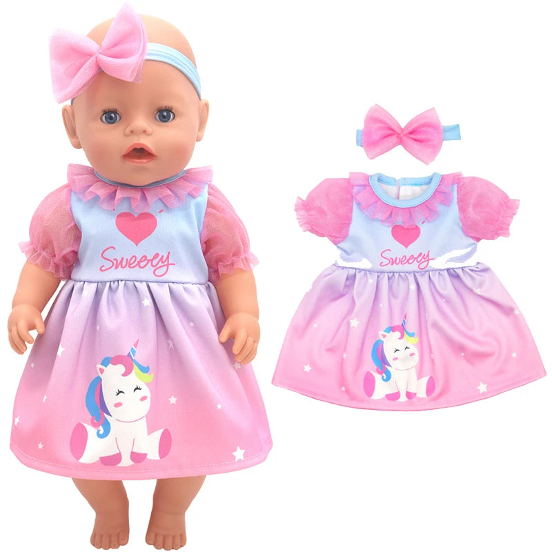 Doll Outfit Set with Hat for 17-43 cm Baby Dolls
