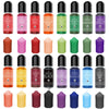 A set of 16 liquid candle dye colors in various shades including orange, pink, red, green, and purple.