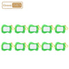 Ten green mini magnetic drawing board keychains with stylus