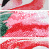Diamond painting of an African woman with a red wine portrait featuring pink, red, and white colors.