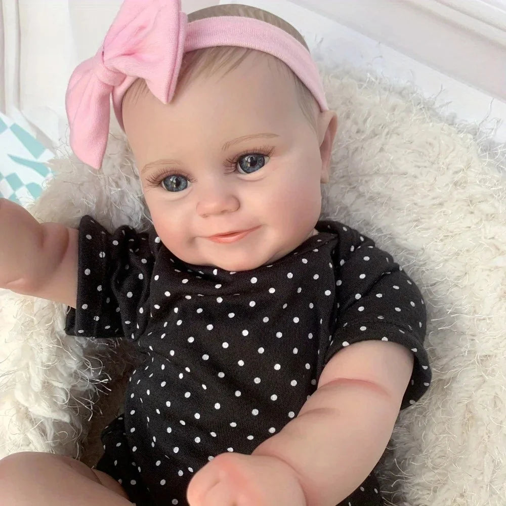 20-Inch Realistic Reborn Baby Doll with Hand-Painted Hair