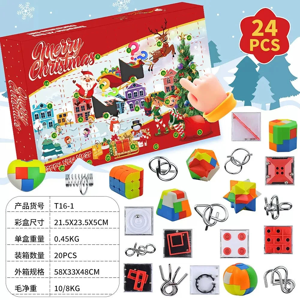 24-Day Christmas Advent Calendar with DIY Tree & Train Set